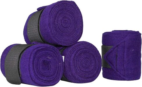 Derby Originals Set of 4 Super Soft Fleece Horse Polo Wraps with Velcro in Saudi Arabia