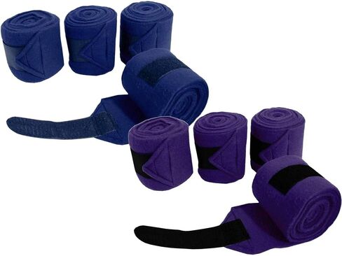 Derby Originals Set of 4 Super Soft Fleece Horse Polo Wraps with Velcro in Saudi Arabia