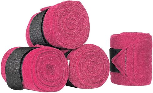 Derby Originals Set of 4 Super Soft Fleece Horse Polo Wraps with Velcro in Saudi Arabia
