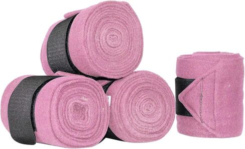 Derby Originals Set of 4 Super Soft Fleece Horse Polo Wraps with Velcro in Saudi Arabia