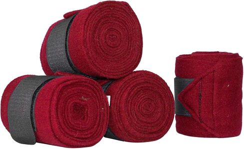 Derby Originals Set of 4 Super Soft Fleece Horse Polo Wraps with Velcro in Saudi Arabia
