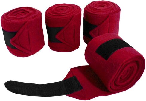 Derby Originals Set of 4 Super Soft Fleece Horse Polo Wraps with Velcro in Saudi Arabia