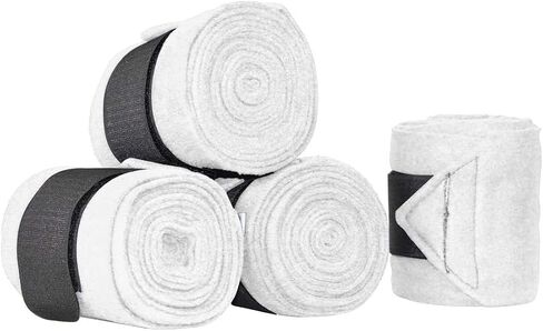 Derby Originals Set of 4 Super Soft Fleece Horse Polo Wraps with Velcro in Saudi Arabia