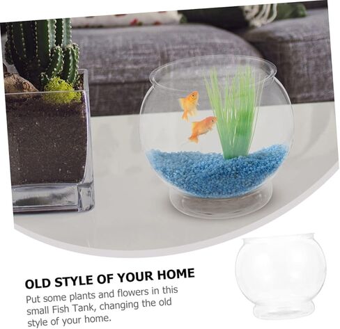 DOITOOL خزان الأسماك وعاء زارع البلاستيك فقاعة زهرية المائية خزان الأسماك الزجاج زارع الجرار محطة انتشار النبات وعاء تررم النبات ديكور خزان الأسماك غلوب وعاء السمك زخرفة خزان الأسماك in Kuwait