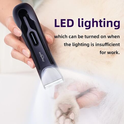 شيرنباو ماكينة حلاقة صغيرة للحيوانات الاليفة، قابلة لاعادة الشحن عبر منفذ USB وسرعتين، ماكينة حلاقة كهربائية هادئة وقابلة للغسل للكلاب والقطط والحيوانات، مع شفرة قابلة للفصل in Kuwait
