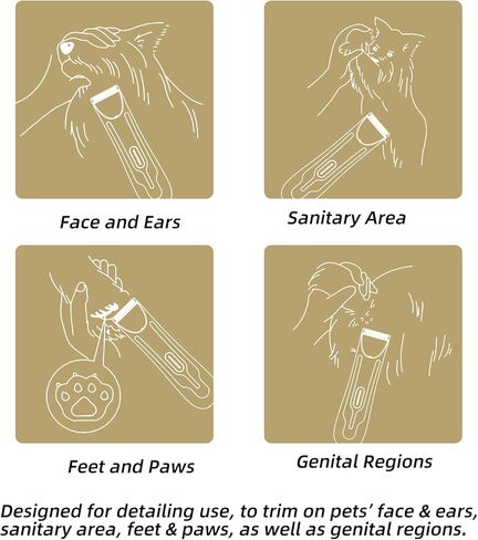 شيرنباو ماكينة حلاقة صغيرة للحيوانات الاليفة، قابلة لاعادة الشحن عبر منفذ USB وسرعتين، ماكينة حلاقة كهربائية هادئة وقابلة للغسل للكلاب والقطط والحيوانات، مع شفرة قابلة للفصل in Kuwait