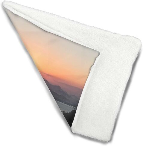 Burnt Orange Black Pet Warm Mat Winter Dog Sleeping Pad Panorama Sunset Scenery Soft Flannel Thickened Pet Soft Fleece Pad Pet Bed Mat Africa 14" x 18" in Saudi Arabia
