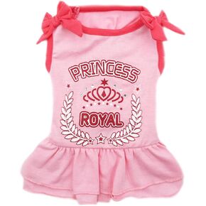 KYEESE Dog Princess Dresses Girl Bowtie Doggie Sundress Beach Dress for Small Dogs