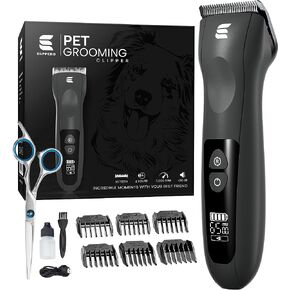 ESPPERO Dog Hair Clippers for Grooming - Dog Clippers with 3 Speed Levels [Low Noise] - Dog Clippers for Thick Coats with 7,000 RPM and Titanium Blade for Pets - Cordless Dog Grooming Kit 2200 mAh in Saudi Arabia