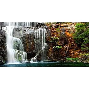 AWERT 24x12 inches Waterfall Terrarium Background Tropical Aquarium Background Mountain Lake Reptile Habitat Background Durable Polyester Background in Kuwait