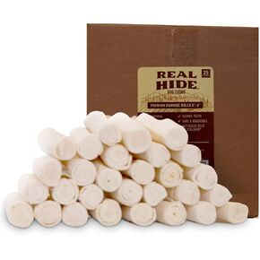 Real Hide Natural Premium Rawhide Roll Chews for Dogs, 5-6 in, 16 Count in Saudi Arabia