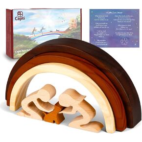 Capti Rainbow Bridge Dog Memorial Gifts, Pet Memorial - I'll Meet You at The Rainbow Bridge - Pet Loss Gifts, Bereavement, Sympathy Keepsake Dog Mom, Dog Dad for Loss of Pet (Dog and Family) in Saudi Arabia