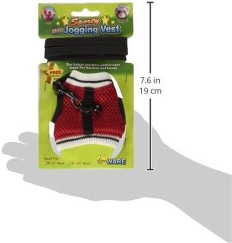 Ware Manufacturing Nylon Walk-N-Vest Pet Harness and Leash for Small Pets, Small - Colors May Vary in Saudi Arabia