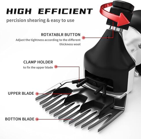 Sheep Clippers 600W, Professional Animal Shearing Machine, Farm Livestock Grooming Kit, Heavy Duty Electric Clippers for Thick Coat Animals (Sheep Clippers-600W) in Saudi Arabia