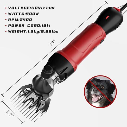 Sheep Clippers 600W, Professional Animal Shearing Machine, Farm Livestock Grooming Kit, Heavy Duty Electric Clippers for Thick Coat Animals (Sheep Clippers-600W) in Saudi Arabia