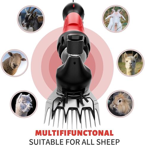 Sheep Clippers 600W, Professional Animal Shearing Machine, Farm Livestock Grooming Kit, Heavy Duty Electric Clippers for Thick Coat Animals (Sheep Clippers-600W) in Saudi Arabia