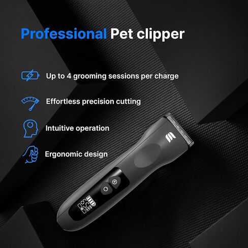 ESPPERO Dog Hair Clippers for Grooming - Dog Clippers with 3 Speed Levels [Low Noise] - Dog Clippers for Thick Coats with 7,000 RPM and Titanium Blade for Pets - Cordless Dog Grooming Kit 2200 mAh in Saudi Arabia