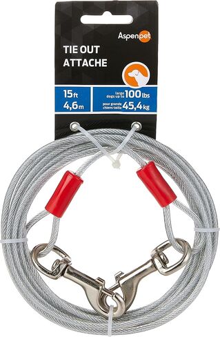 Aspen Pet Dog Tie Out Cable - 1700 lbs Break Strength - 30ft Cable in Saudi Arabia