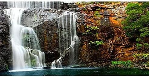 AWERT 24x12 inches Waterfall Terrarium Background Tropical Aquarium Background Mountain Lake Reptile Habitat Background Durable Polyester Background in Saudi Arabia