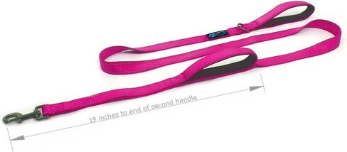 Max and Neo Double Handle Traffic Dog Leash Reflective - We Donate a Leash to a Dog Rescue for Every Leash Sold (Black, 4 FT) in Saudi Arabia