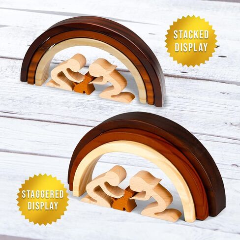 Capti Rainbow Bridge Dog Memorial Gifts, Pet Memorial - I'll Meet You at The Rainbow Bridge - Pet Loss Gifts, Bereavement, Sympathy Keepsake Dog Mom, Dog Dad for Loss of Pet (Dog and Family) in Kuwait