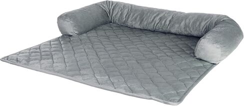 Couch Cover for Dogs – 30x30.5 Pet Furniture Protector with Memory Foam Bolster, Quilted Fabric, Non-Slip Water-Resistant Base by PETMAKER (Beige) in Saudi Arabia