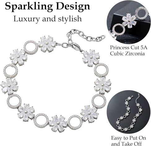 Dog Collars for Small Medium Dogs Dog Chain Collars Iced Out Tennis 5A Cubic Zironia Bling Collar for Puppy Kitty Gold White Collar with Crystal Stones (XSmall /8" (for 7"-8" Dog Neck), Silver2) in Kuwait