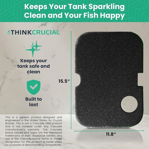Think Crucial Replacement Aquarium Canister Filters - Compatible with Cascade 700, 1000, CCF2UL & CCF3UL (16 Pack) in Kuwait