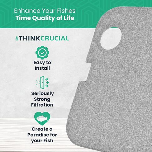 Think Crucial Replacement Aquarium Canister Filters - Compatible with Cascade 700, 1000, CCF2UL & CCF3UL (16 Pack) in Kuwait