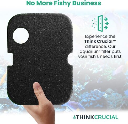 Think Crucial Replacement Aquarium Canister Filters - Compatible with Cascade 700, 1000, CCF2UL & CCF3UL (16 Pack) in Kuwait