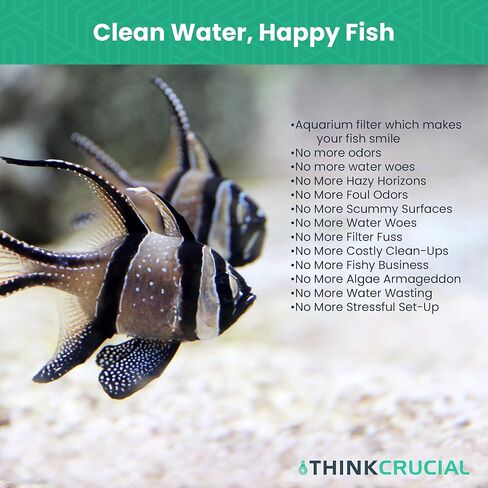 Think Crucial Replacement Aquarium Canister Filters - Compatible with Cascade 700, 1000, CCF2UL & CCF3UL (16 Pack) in Kuwait