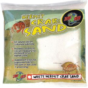 (2 Pack) Zoo Med Hermit Crab Calcium Sand Substrate, 2 Pounds - White in Saudi Arabia