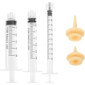 Pet Feeding Syringe with Nipple, Silicone Feeding Tools for Kitten Puppy Feeding Syringe for Newborn Cat Dog Small Animals Rabbits (10ml+30ml)