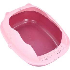 Cat Litter Box,Semi Enclosed Litter Box Cat Toilet Splash Proof Semi Enclosed Cat Litter Box for Cats Dogs Small Pets in Saudi Arabia