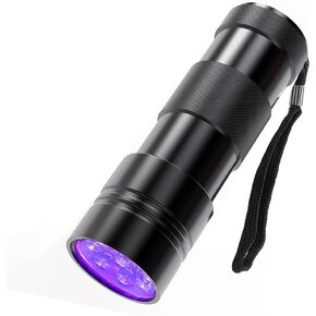 COSOOS 2 Pack UV Flashlight, 12 LED Handheld Blacklight Flashlight 395nm Mini Light Torch Detector for Dog Pet Urine Stains, Bed Bugs and Scorpions. (Batteries not Included)