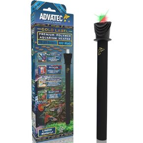 Premium Polymer Aquarium Heater with Advanced LED Temperature Control System - for Fresh & Saltwater Aquariums (50 Watts / 5-15 Gallons)