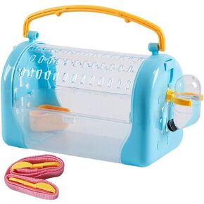 Hamster Cage Travel Carrier Portable Cage with Water Bottle Outgoing Cage and Adjustable Strap Pet Cage for Small Pet Hedgehog Sugar Glider Squirrel Mice in Kuwait