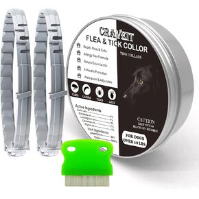 Flea and Tick Collar for Large Dog, Repels Fleas & Ticks, Natural Essential Oils, 8-Month Protection, Adjustable & Waterproof, for Dogs Over 18 lbs, 2 Packs in Kuwait