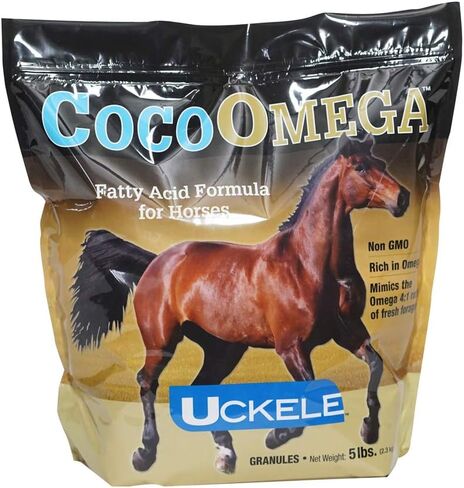 Uckele CocoOmega Granular Horse Supplement - Fatty Acid Formula for Horses - Equine Vitamin & Mineral Supplement - Non-GMO - Soy Free - 5 Pound (lb) in Saudi Arabia