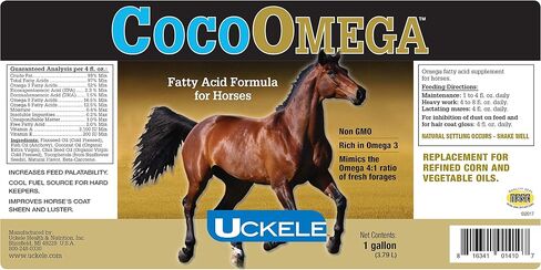 Uckele CocoOmega Granular Horse Supplement - Fatty Acid Formula for Horses - Equine Vitamin & Mineral Supplement - Non-GMO - Soy Free - 5 Pound (lb) in Saudi Arabia