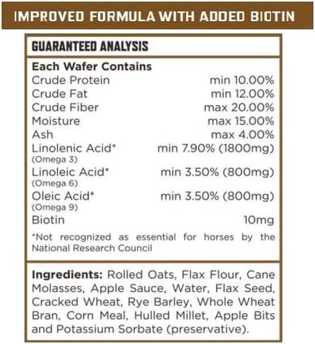 رقائق أوميغا ماجيستي - مكمل غذائي فائق الجودة لبشرة الخيول/الخيول، ومعطف ودعم مناعة - أوميغا 3، 6، 9، والبيوتين - عدد 60 (كمية تكفي لمدة شهرين) in Kuwait