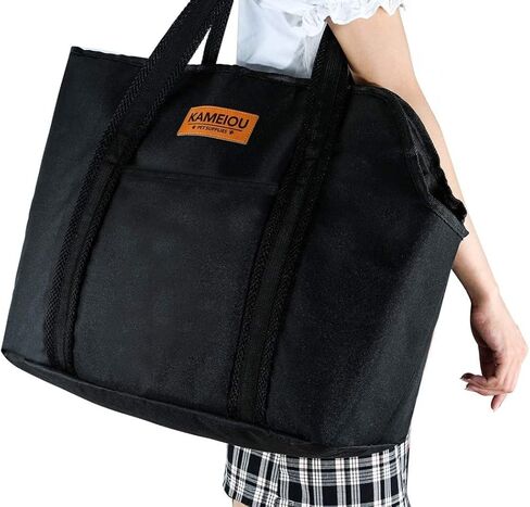 KAMEIOU كلب محفظة الناقل حمل حقيبة للكلاب المتوسطة السفر ناقلات محفظة لينة من جانب مع جيب حبل السلامة الوقوف دواسة المحمولة الكلب حبال حمل الناقل المحافظ لحاملات الكلب الصغيرة المتوسطة in Kuwait