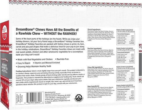 DreamBone Holiday Favorites, 4 Count, Made with Real Chicken, Rawhide-Free Chews for Dogs in Saudi Arabia