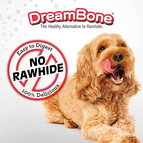 DreamBone Holiday Favorites, 4 Count, Made with Real Chicken, Rawhide-Free Chews for Dogs in Saudi Arabia