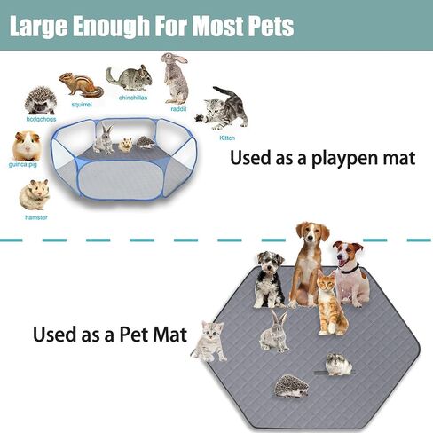 Octagon Dog Playpen Mat Washable Leakproof Pet Liner,45'(Diameter) in Saudi Arabia