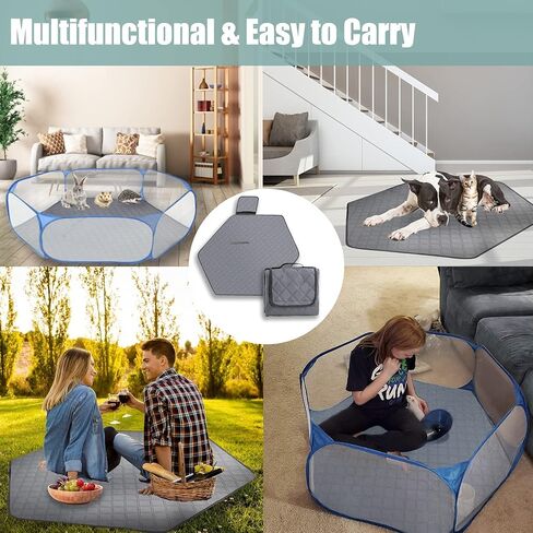 Octagon Dog Playpen Mat Washable Leakproof Pet Liner,45'(Diameter) in Saudi Arabia