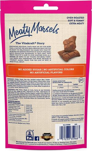 Vitakraft Meaty Morsels Soft Cat Treats - Cheesy Bites with Chicken - Extra Meaty - Can Use as Cat Pill Pocket, 1.4oz in Saudi Arabia