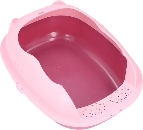 Cat Litter Box,Semi Enclosed Litter Box Cat Toilet Splash Proof Semi Enclosed Cat Litter Box for Cats Dogs Small Pets in Saudi Arabia