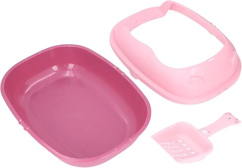 Cat Litter Box,Semi Enclosed Litter Box Cat Toilet Splash Proof Semi Enclosed Cat Litter Box for Cats Dogs Small Pets in Saudi Arabia