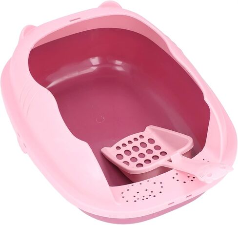 Cat Litter Box,Semi Enclosed Litter Box Cat Toilet Splash Proof Semi Enclosed Cat Litter Box for Cats Dogs Small Pets in Saudi Arabia